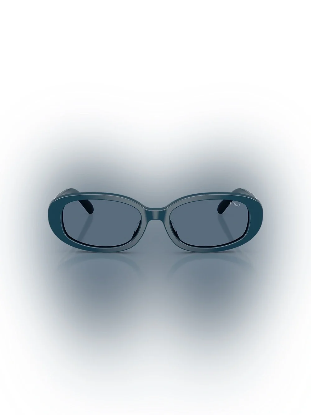 67. NEW Polo by Ralph Lauren Teal Oval Sunglasses with Gold Temple Accent